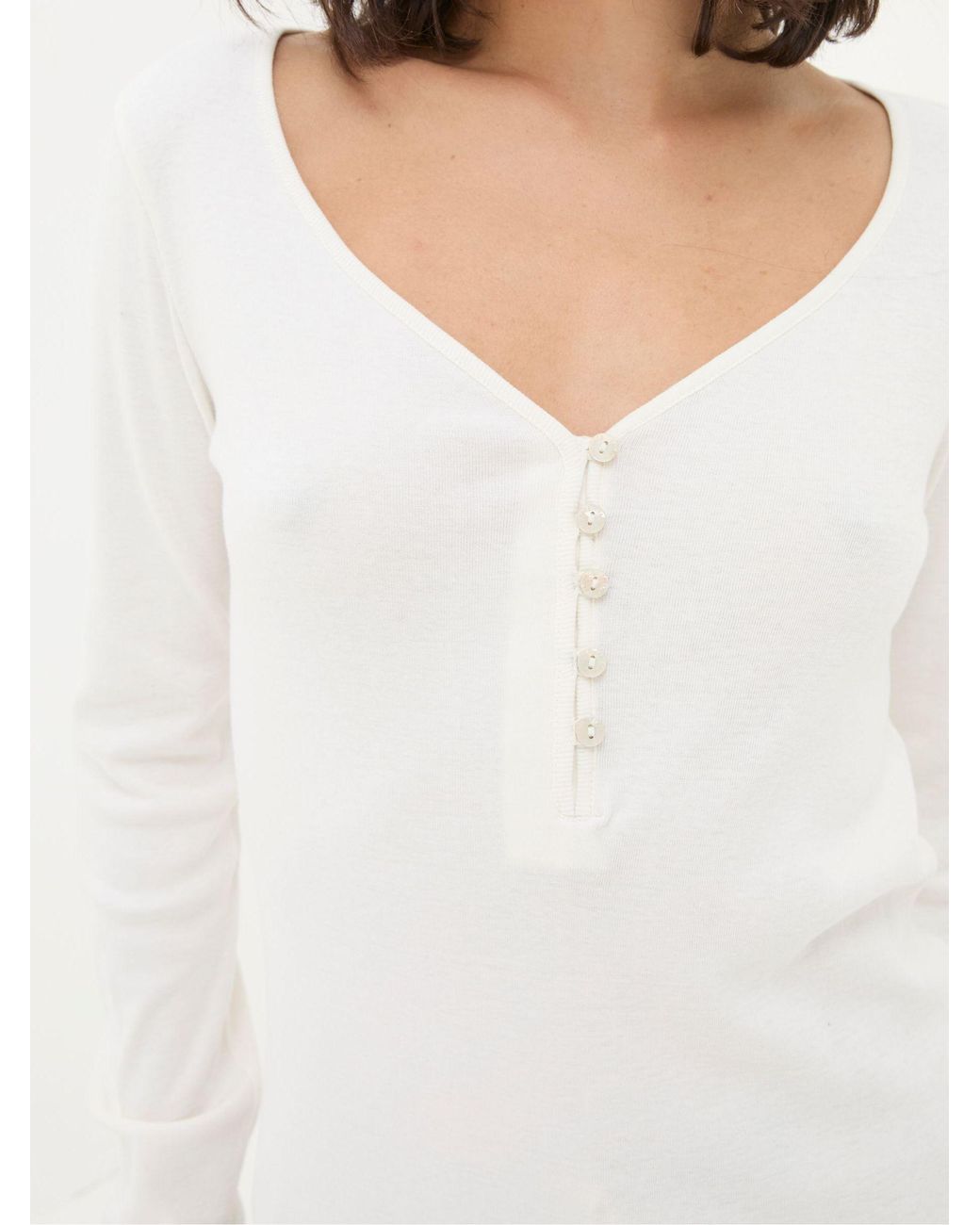 FatFace Red Lila Henley Pyjama Top