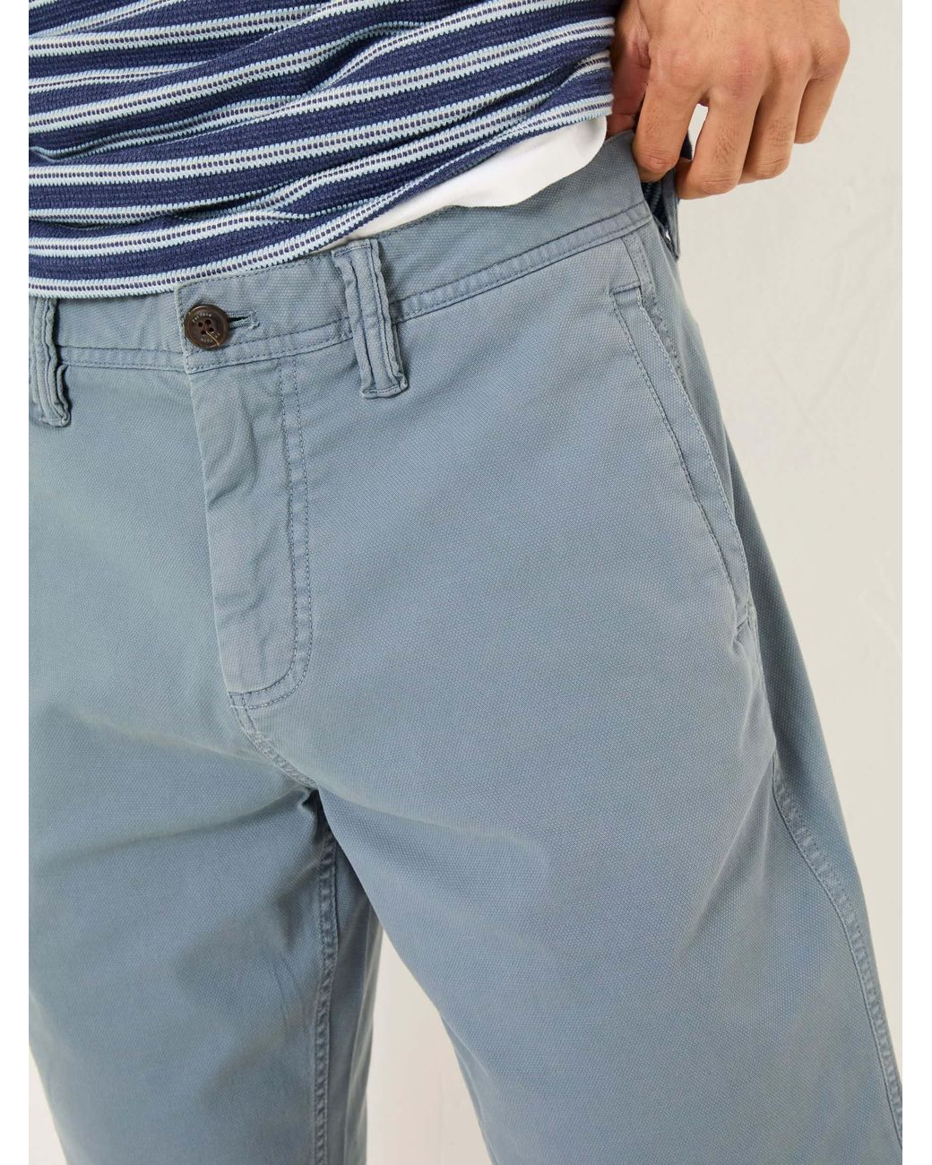 FatFace Blue Stow Garment Dye Shorts for men
