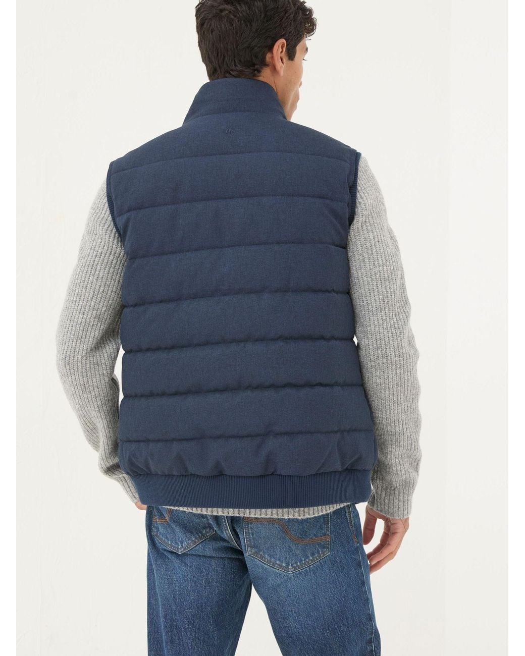 FatFace Blue Exmouth Quilted Gilet for men