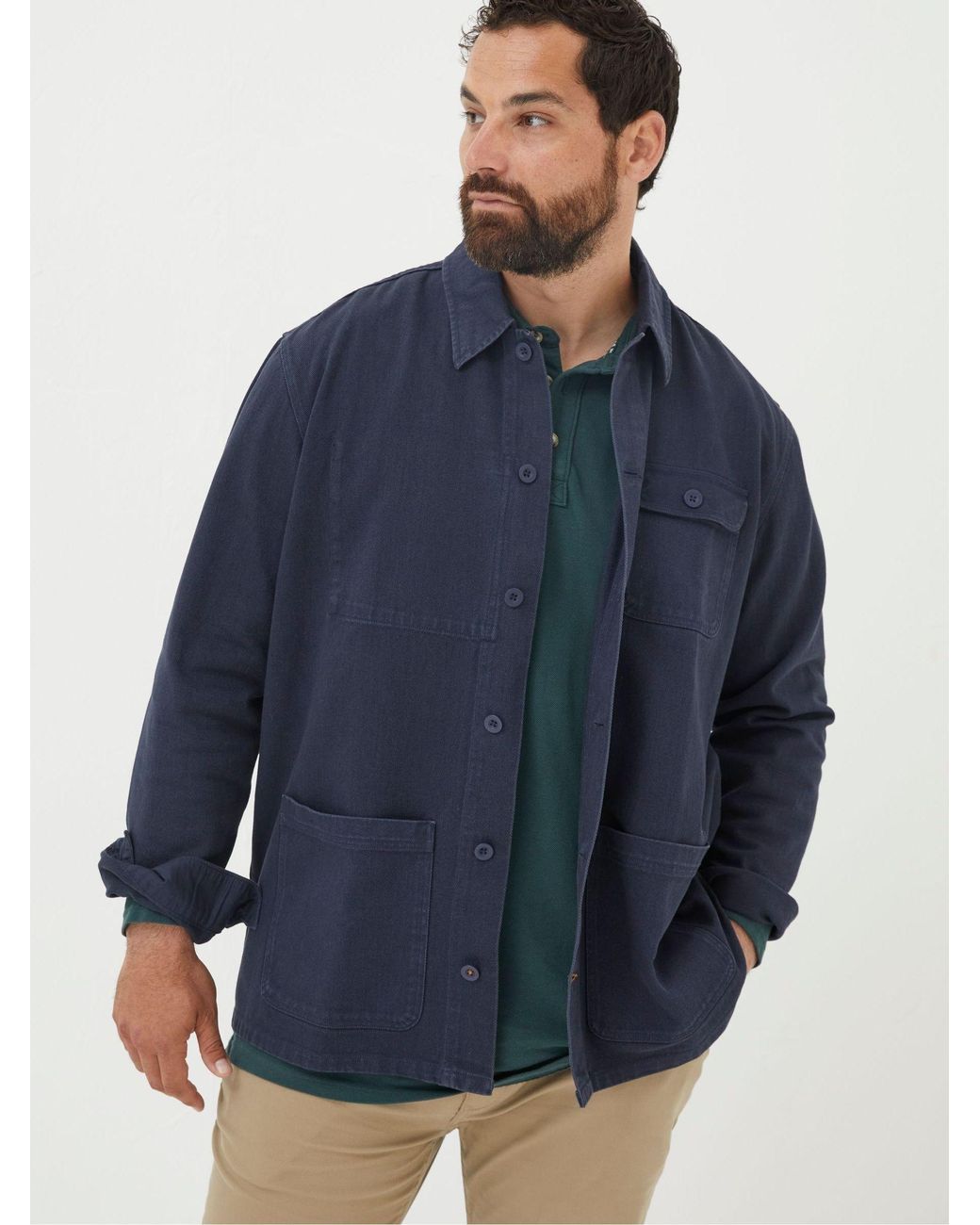 FatFace Blue Worker Jacket for men
