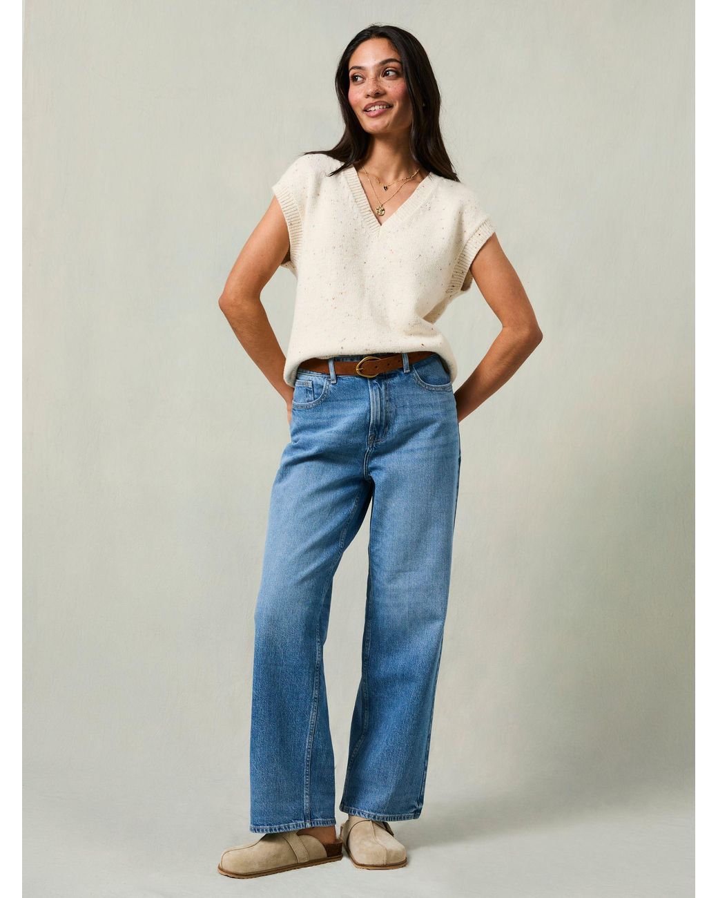FatFace Blue Filby Relaxed Straight Jeans