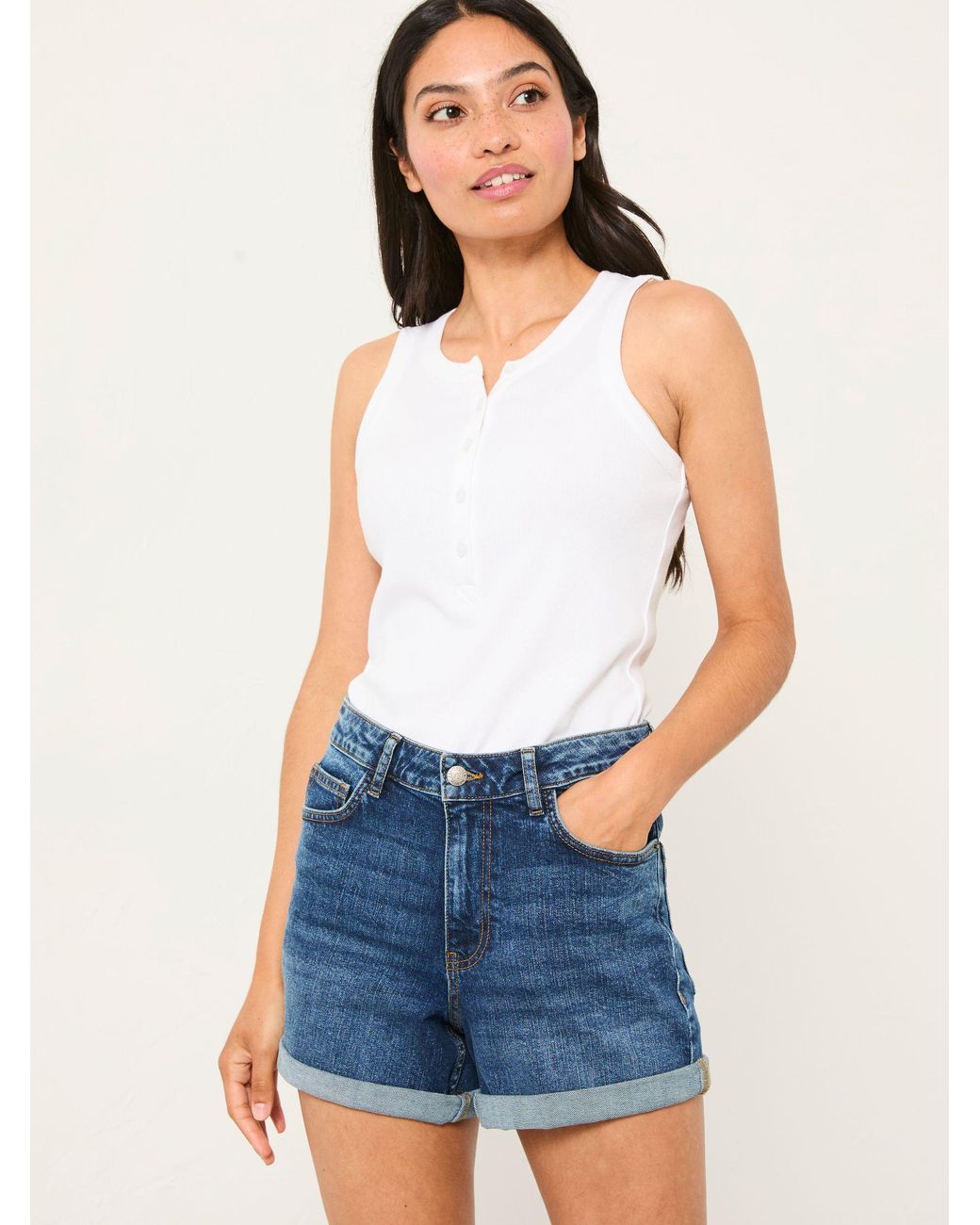 FatFace Blue Harlyn Harlyn Denim Shorts