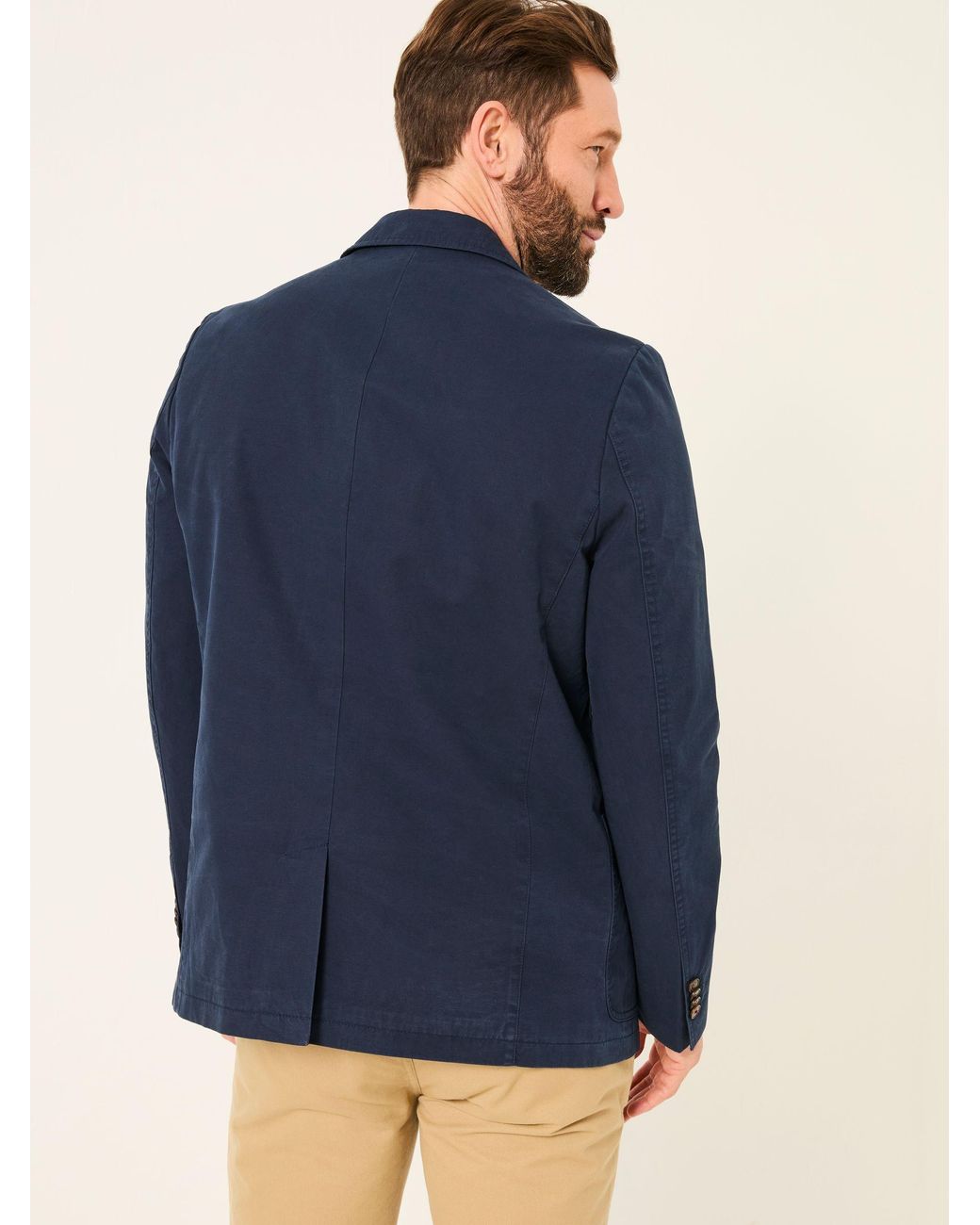 FatFace Blue Chilworth 100% Cotton Blazer for men