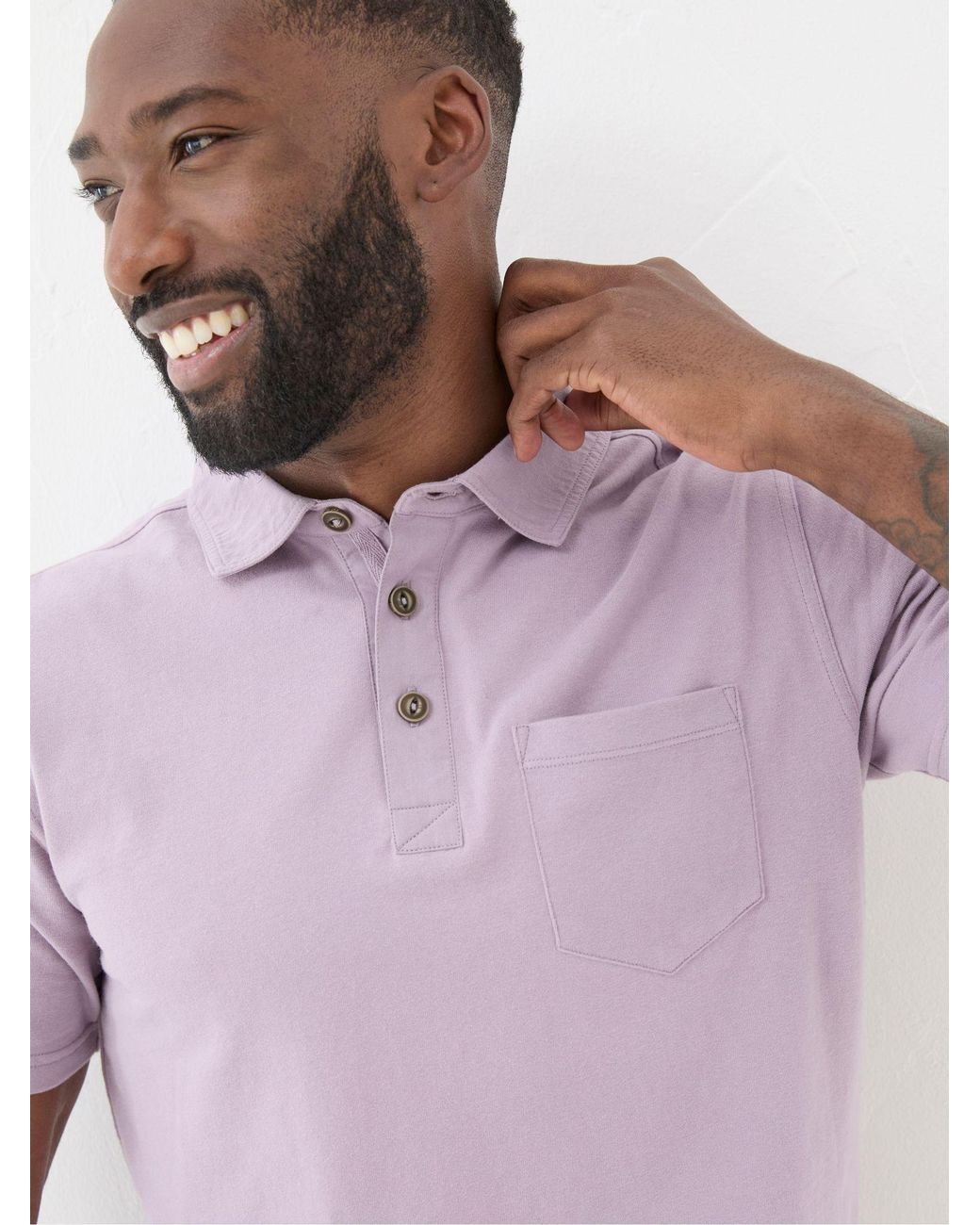 FatFace Purple Perranporth Polo Shirt for men