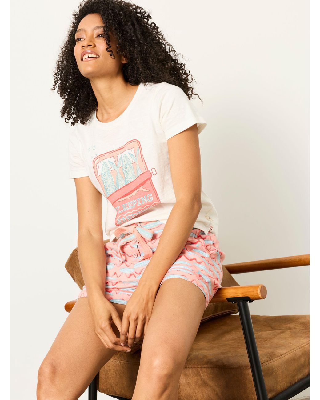 FatFace Pink Pyjama Shorts