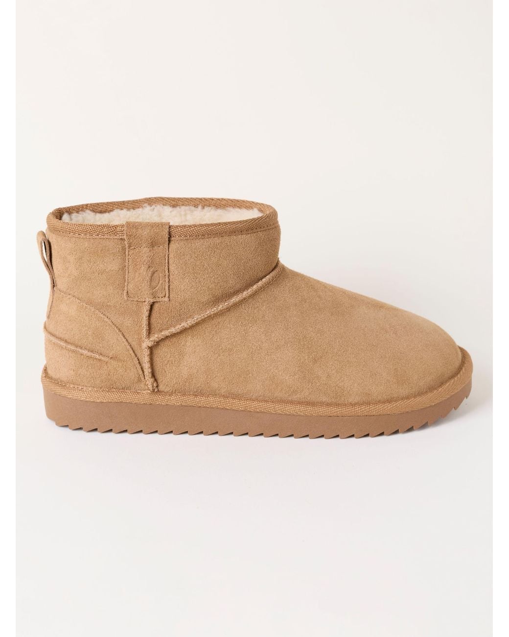FatFace Natural Fatface Maeve Tan Suede Mini Boot Slipper