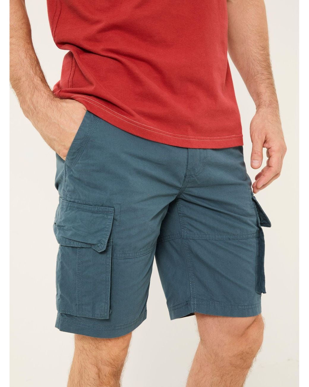 FatFace Red Bude Cargo Shorts for men