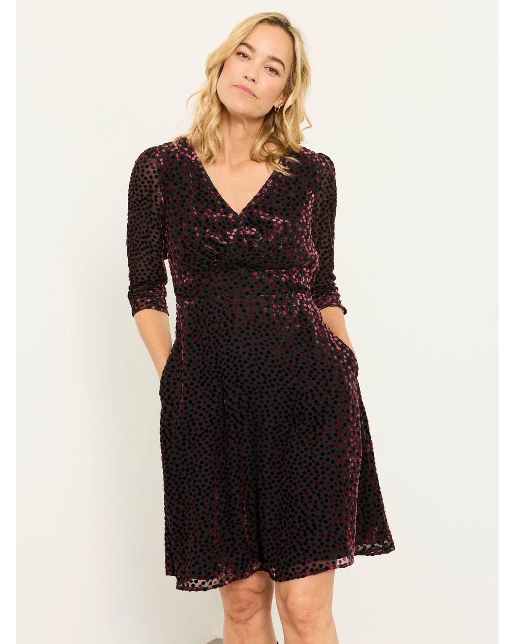 FatFace Black Anya Spot Dress
