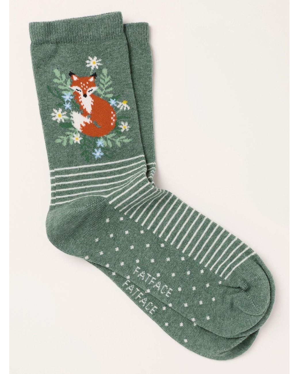 FatFace Green Fatface Fox Socks