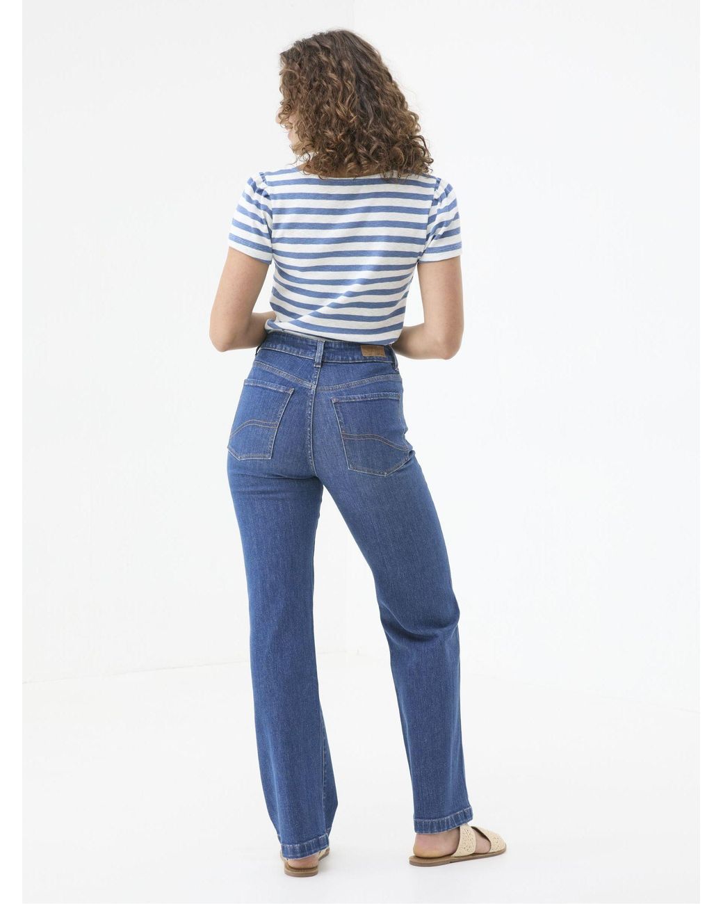 FatFace Blue Elise Wide Leg Wide Leg Jeans