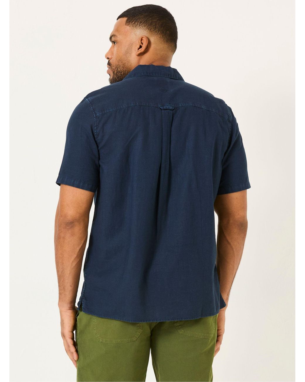 FatFace Blue Bugle Linen Cotton Shirt for men
