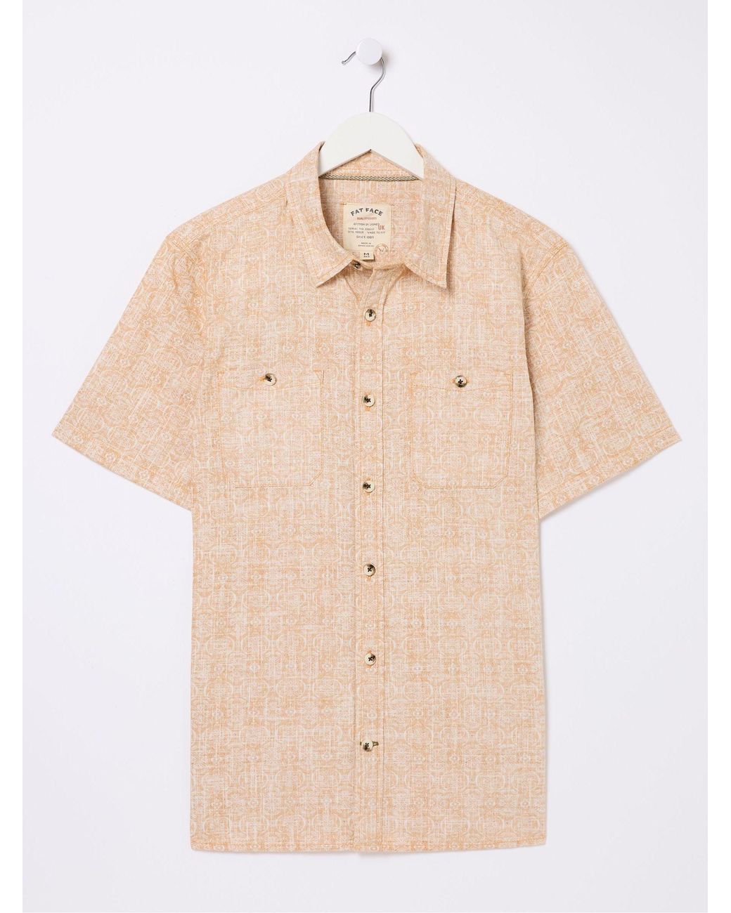 FatFace Blue Beckley Tile Print Shirt for men