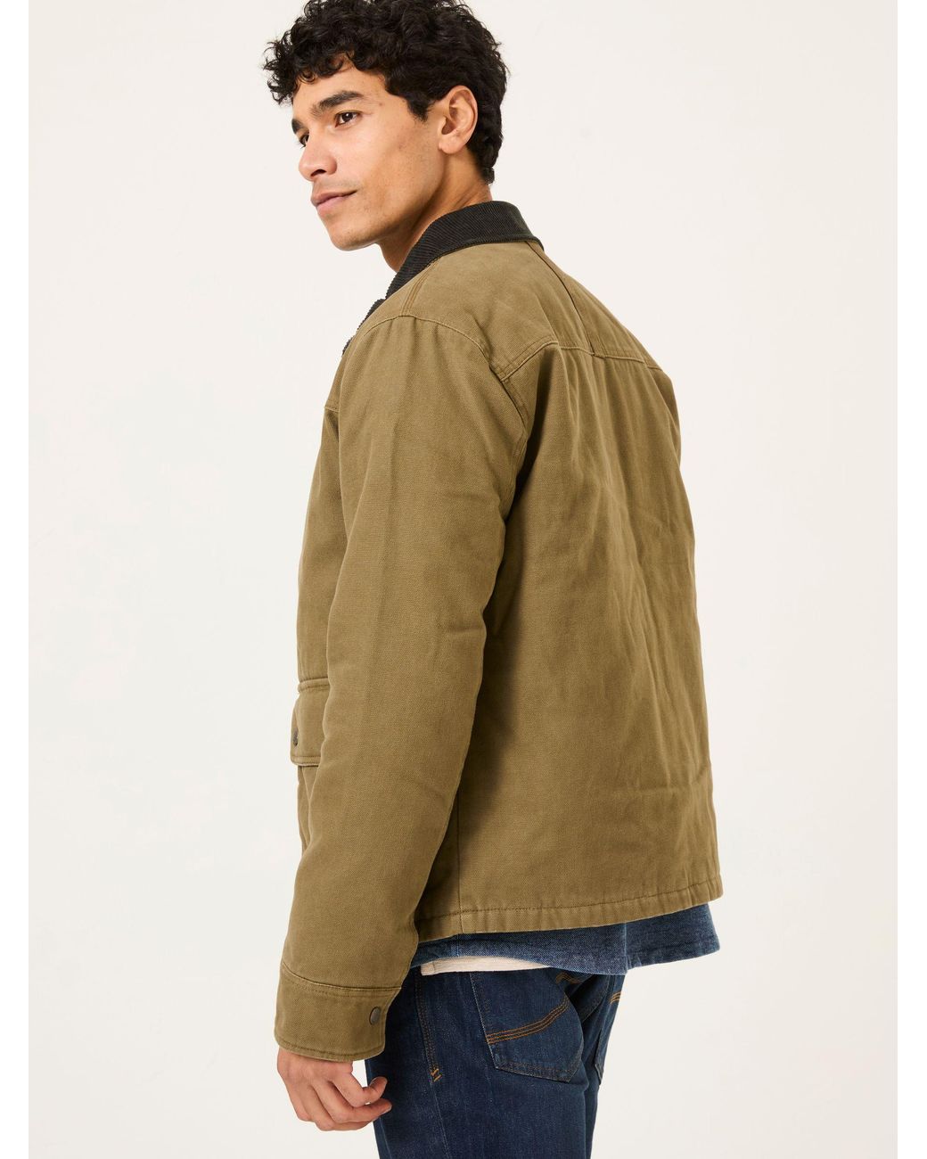 FatFace Blue Canvas Jacket for men