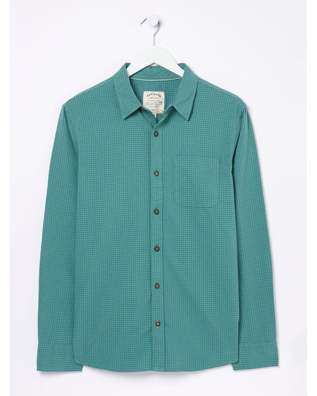 FatFace Blue Fatface Gower Gingham Shirt for men