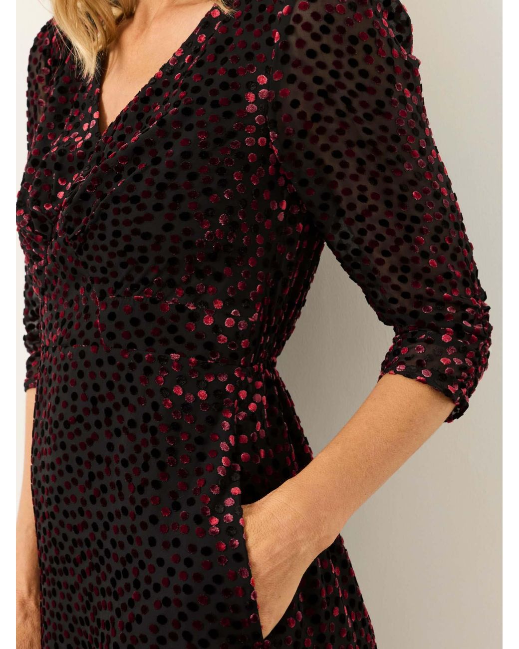 FatFace Black Anya Spot Dress