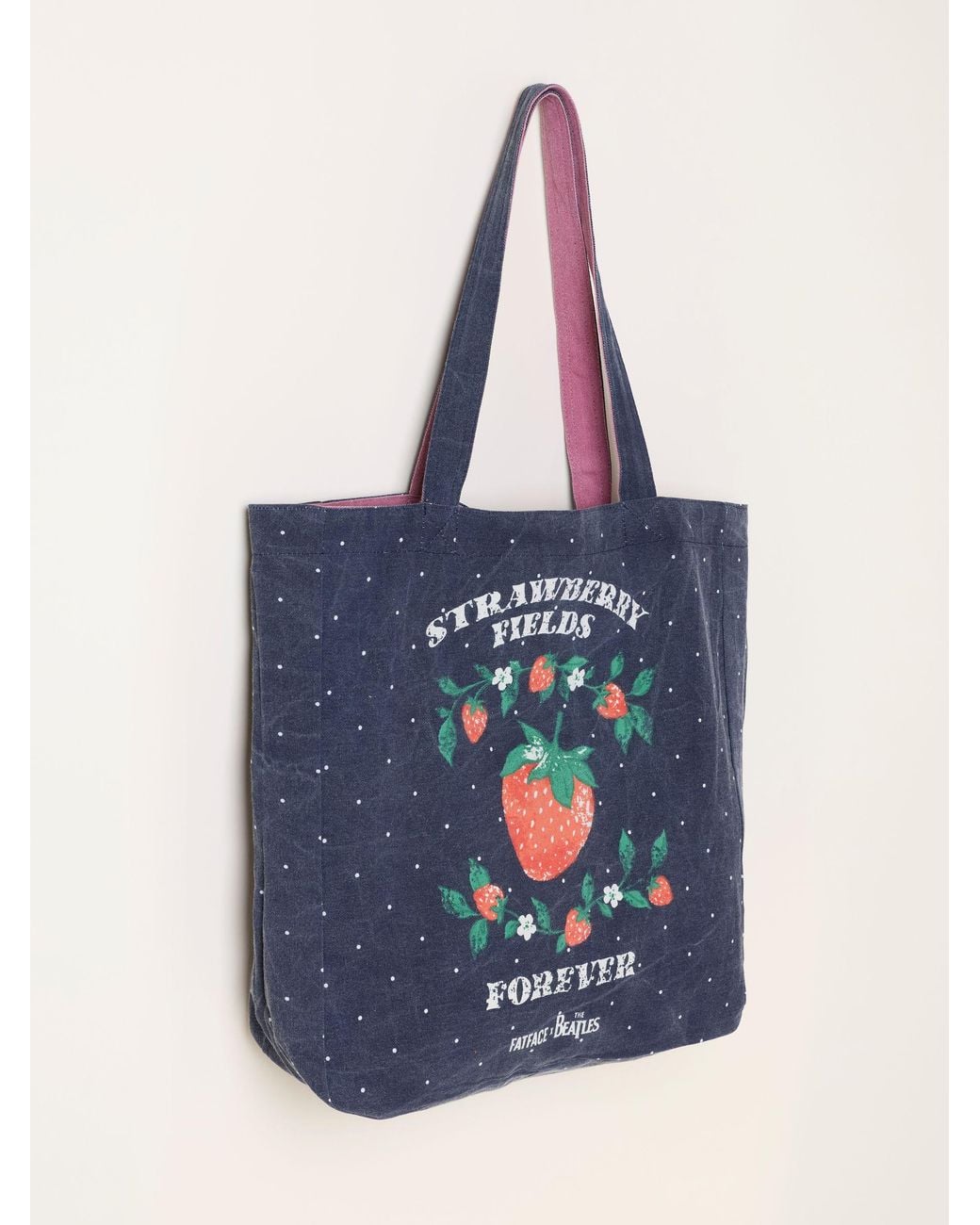FatFace Blue Beatles Reversible Tote Bag