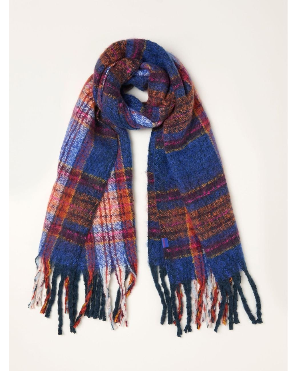 FatFace Blue Jazz Check Scarf
