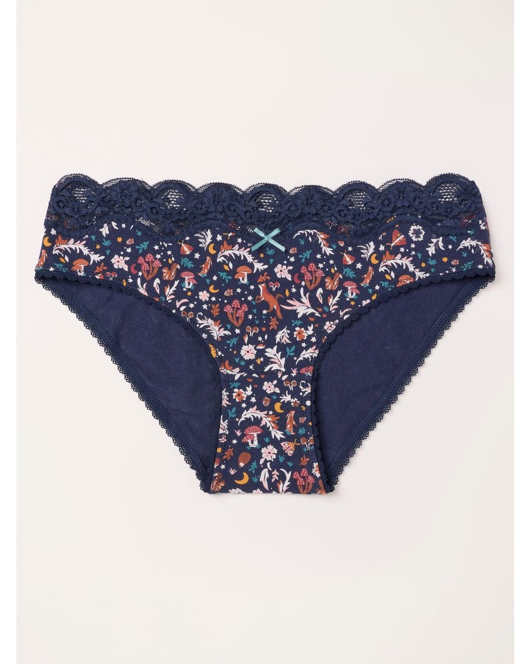 FatFace Blue Woodland High Leg Knickers