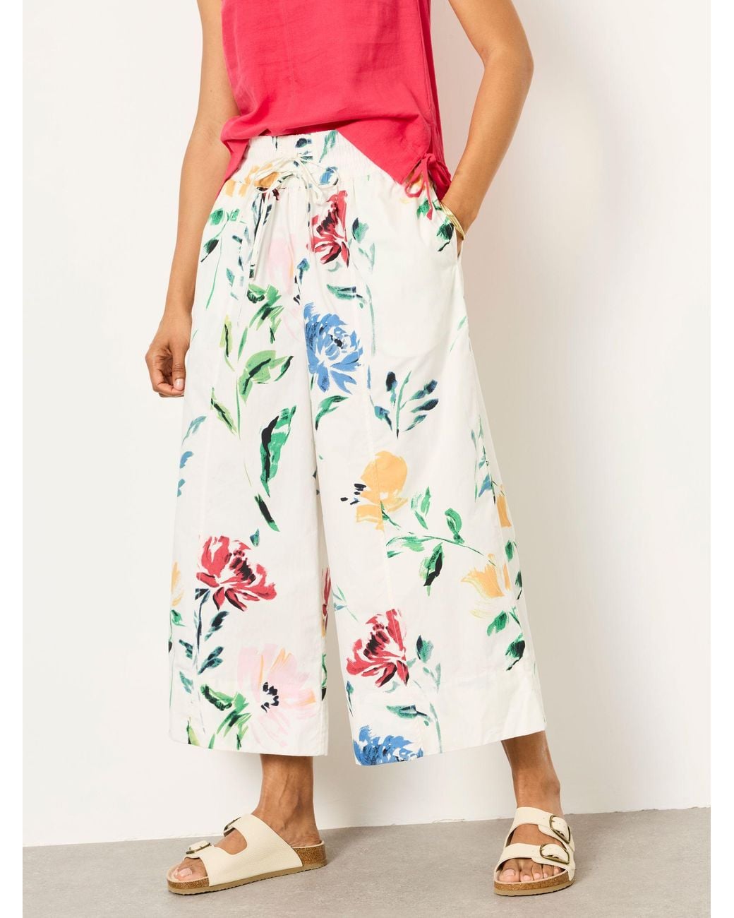 FatFace Multicolor Aubrey Wide Leg Cropped Trousers