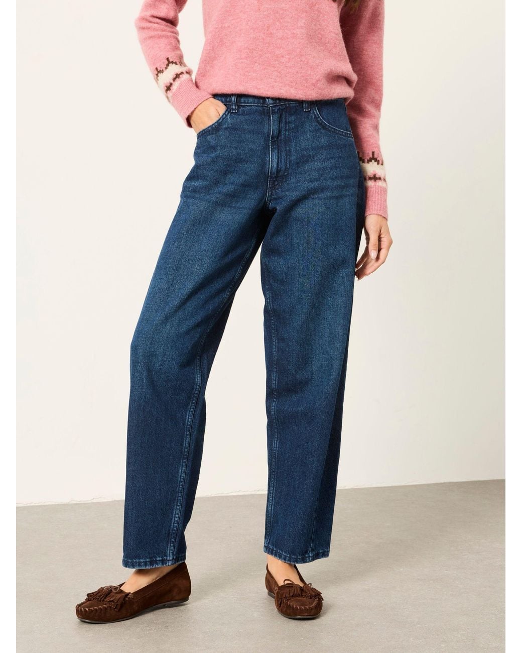 FatFace Blue Camber Barrel Jeans