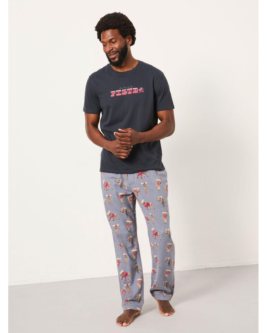 FatFace Blue Shelter Piste Graphic T-Shirt for men