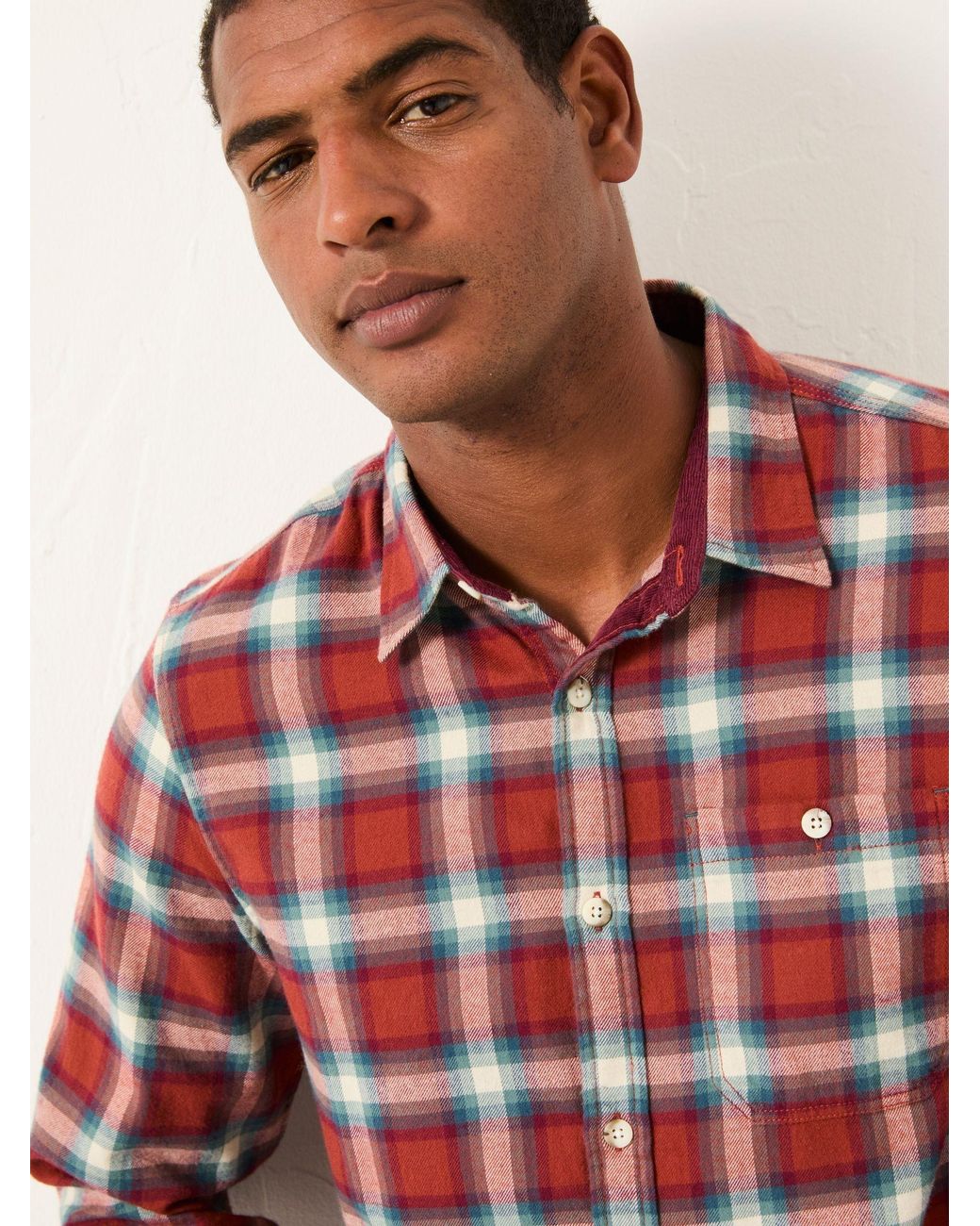 FatFace Multicolor Thirn Long Sleeve Check Shirt for men