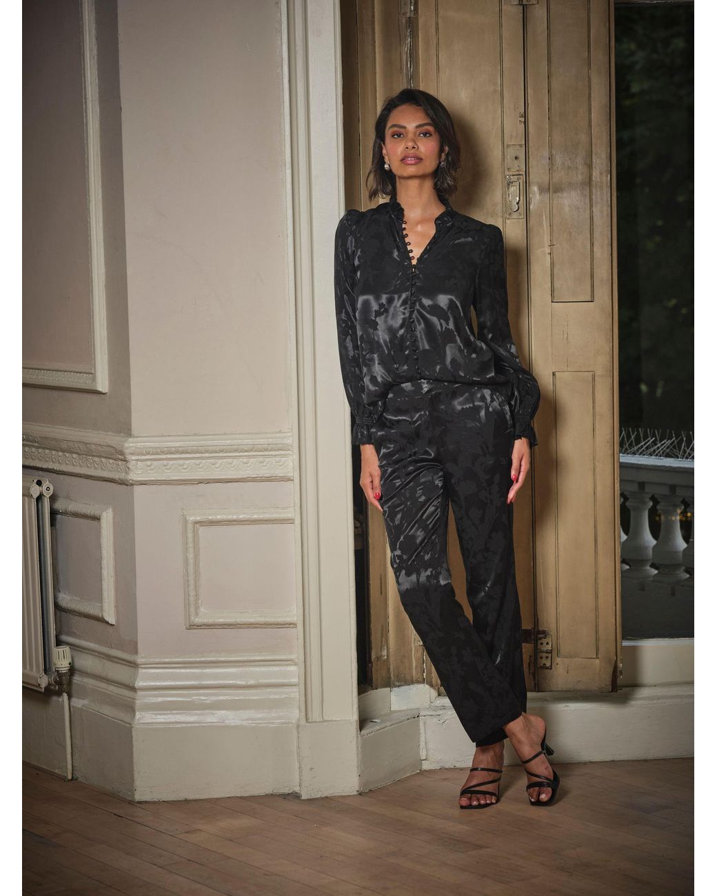 FatFace Black Fatface Briar Jacquard Top