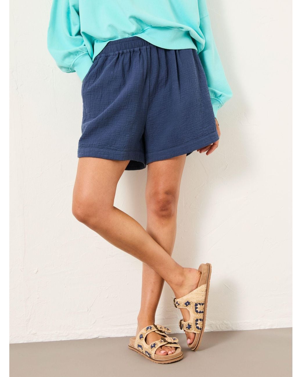 FatFace Blue Dani Doubles 100% Cotton Shorts