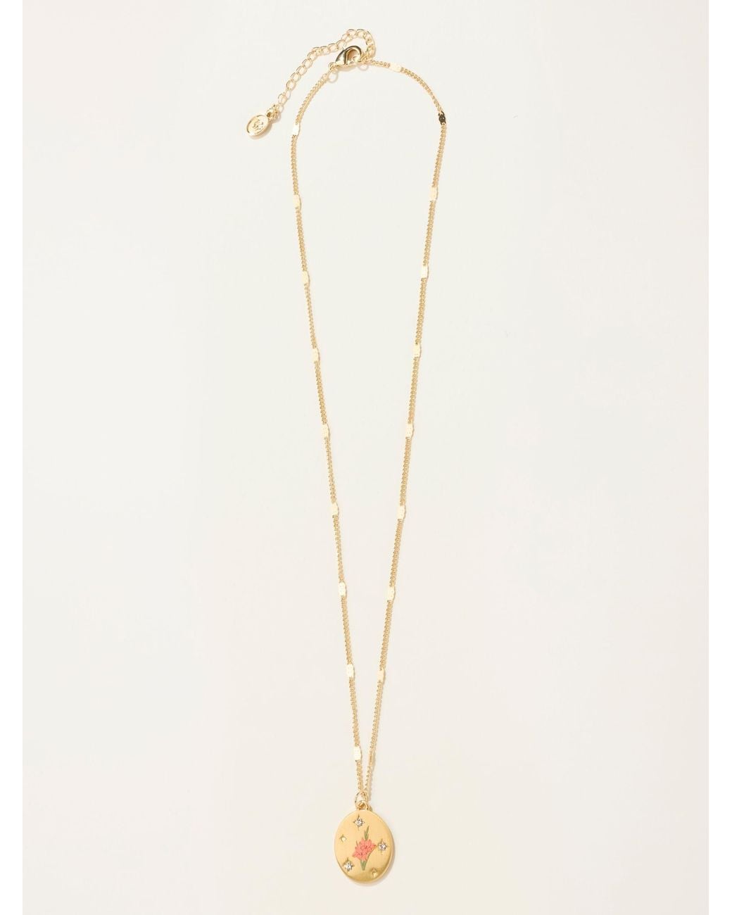 FatFace Natural Fatface August Birth Flower Necklace