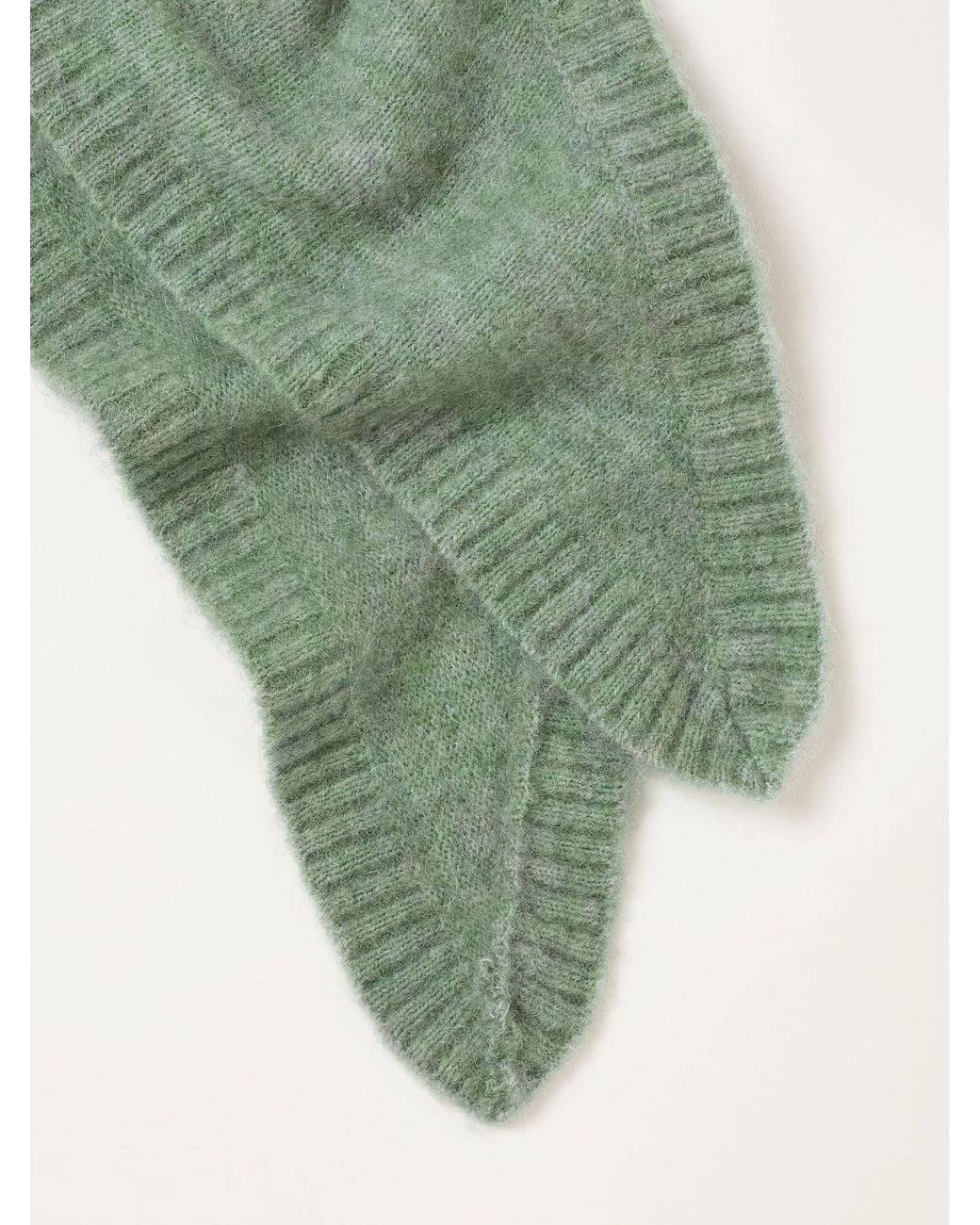 FatFace Green Fatface Halle Wool Rich Soft Triangle Scarf