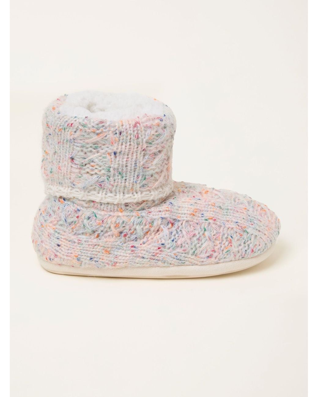 FatFace Natural Knit Turnover Boot