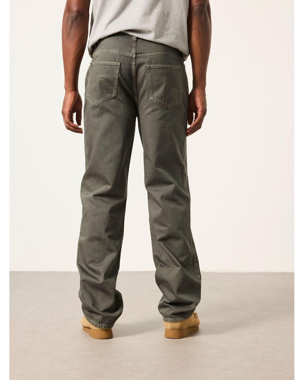 FatFace Green Relaxed Straight Fit Jeans for men