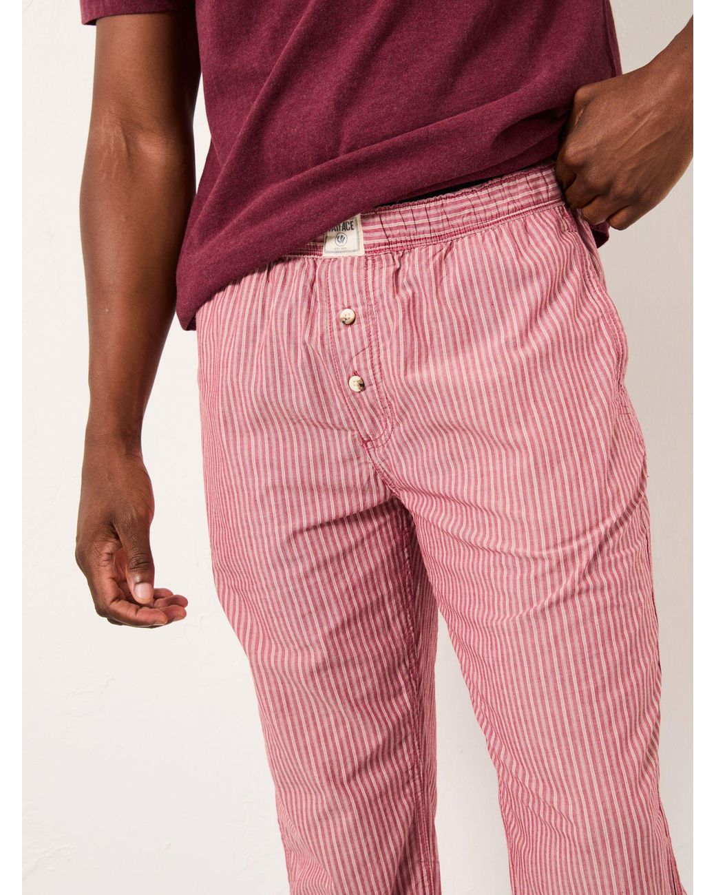 FatFace Pink Seil Stripe Pyjama Bottoms for men