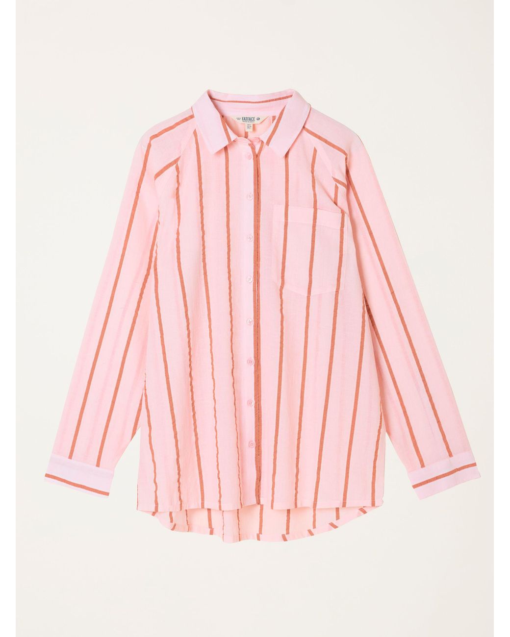 FatFace White Bessie Regular Stripe Shirt