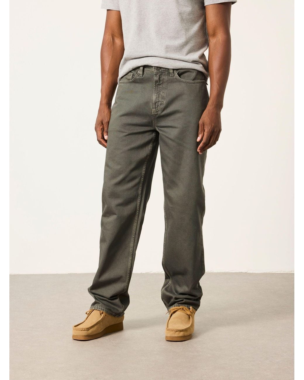 FatFace Green Relaxed Straight Fit Jeans for men