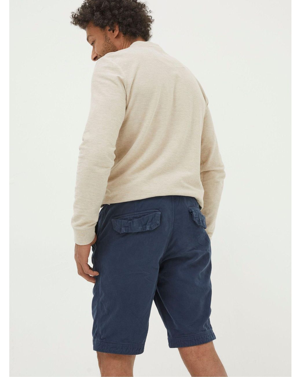 FatFace Blue Cove Flat Front Shorts for men
