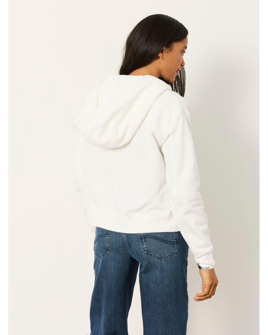 FatFace Natural Fatface Flora Zip Through Hoodie