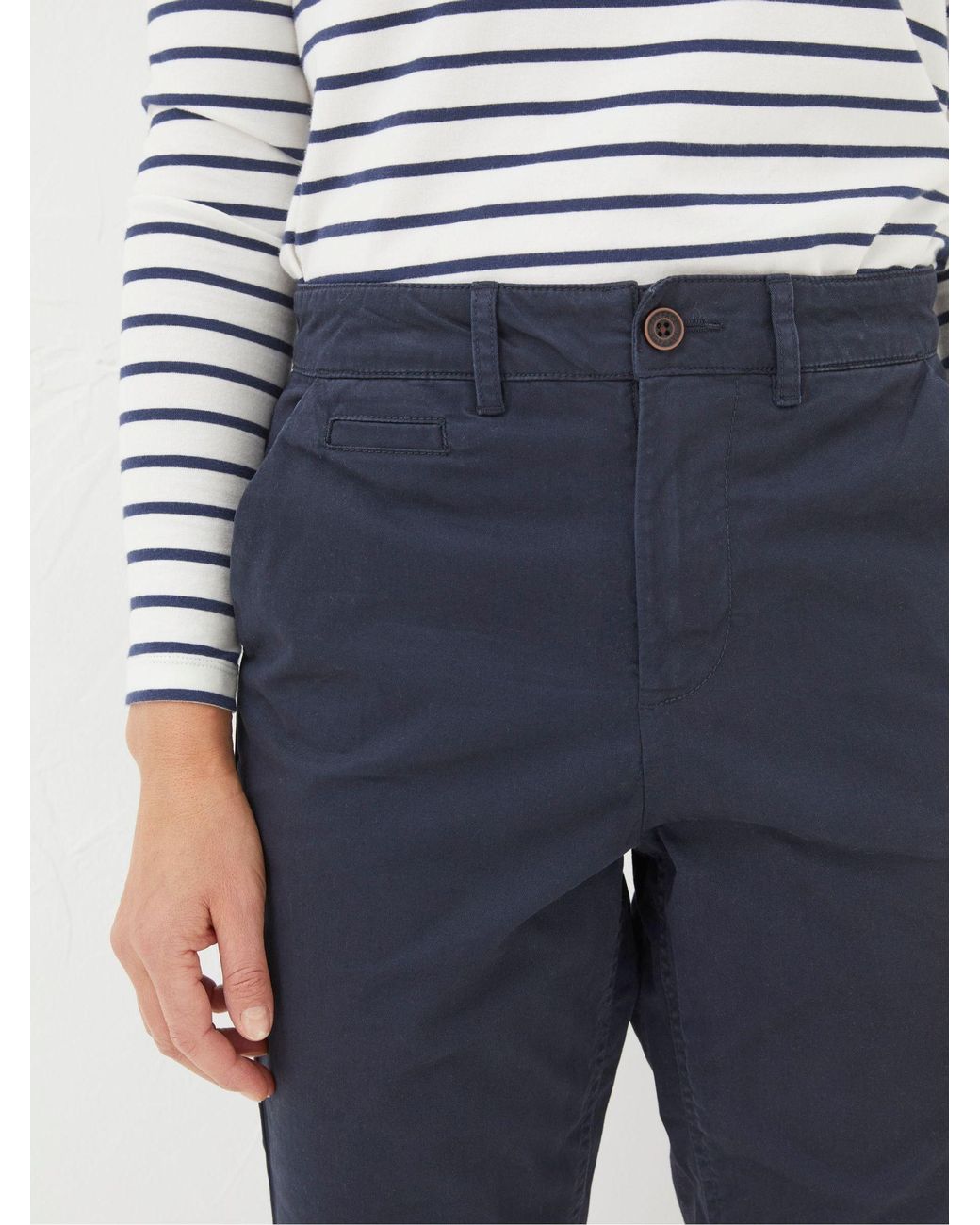 FatFace Blue Farnham Crop Chinos