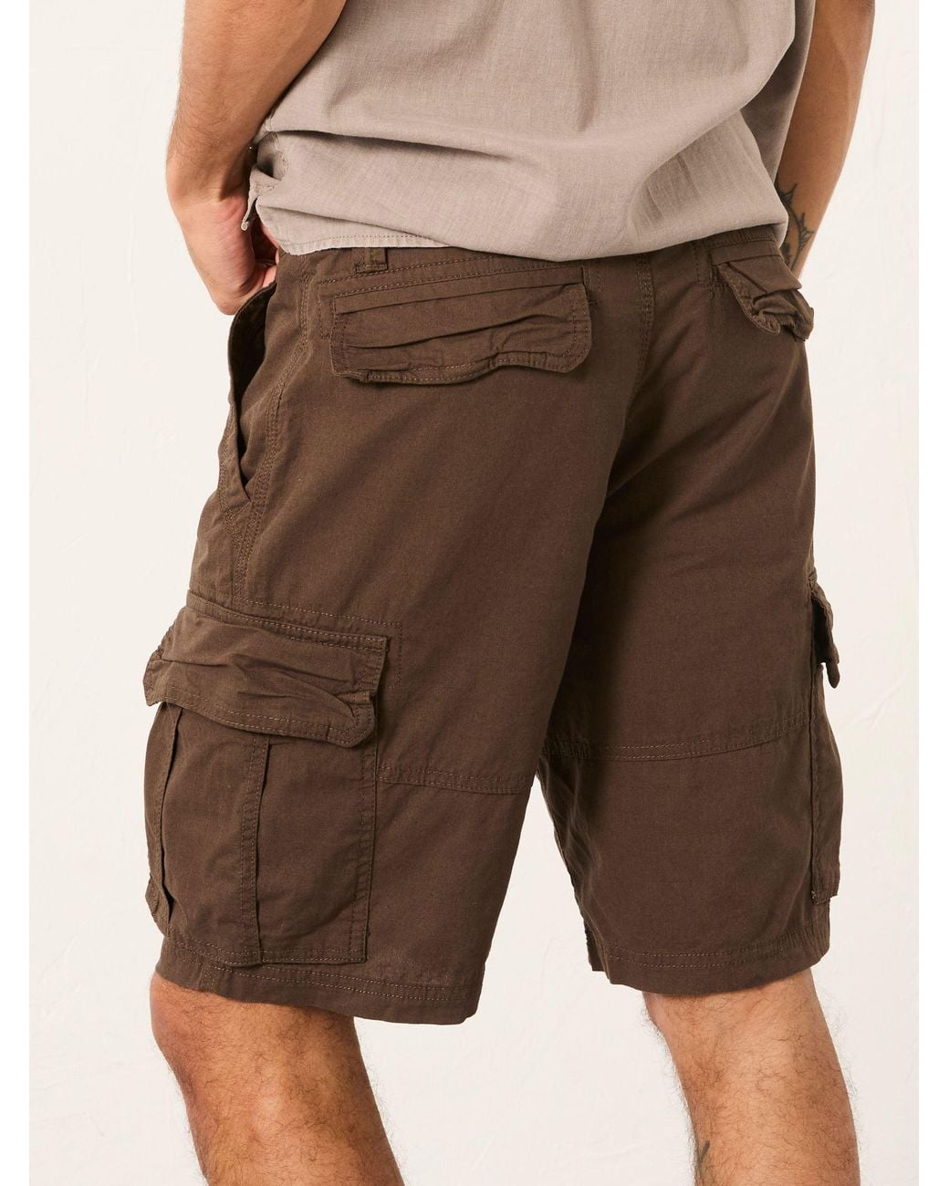 FatFace Natural Bude Cargo Shorts for men