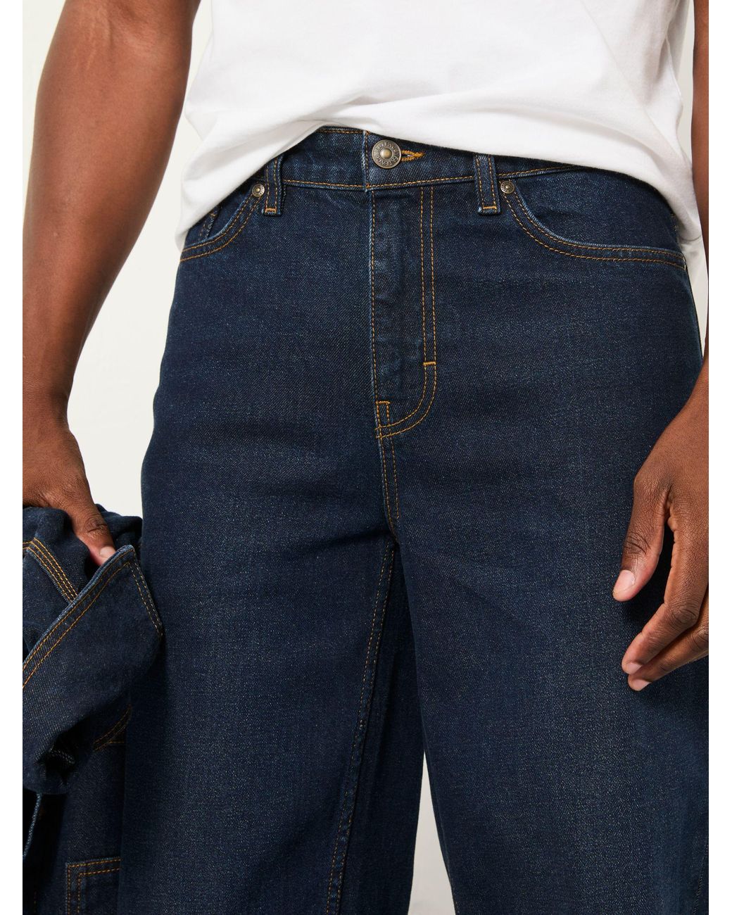 FatFace Blue Loose Fit Jeans for men