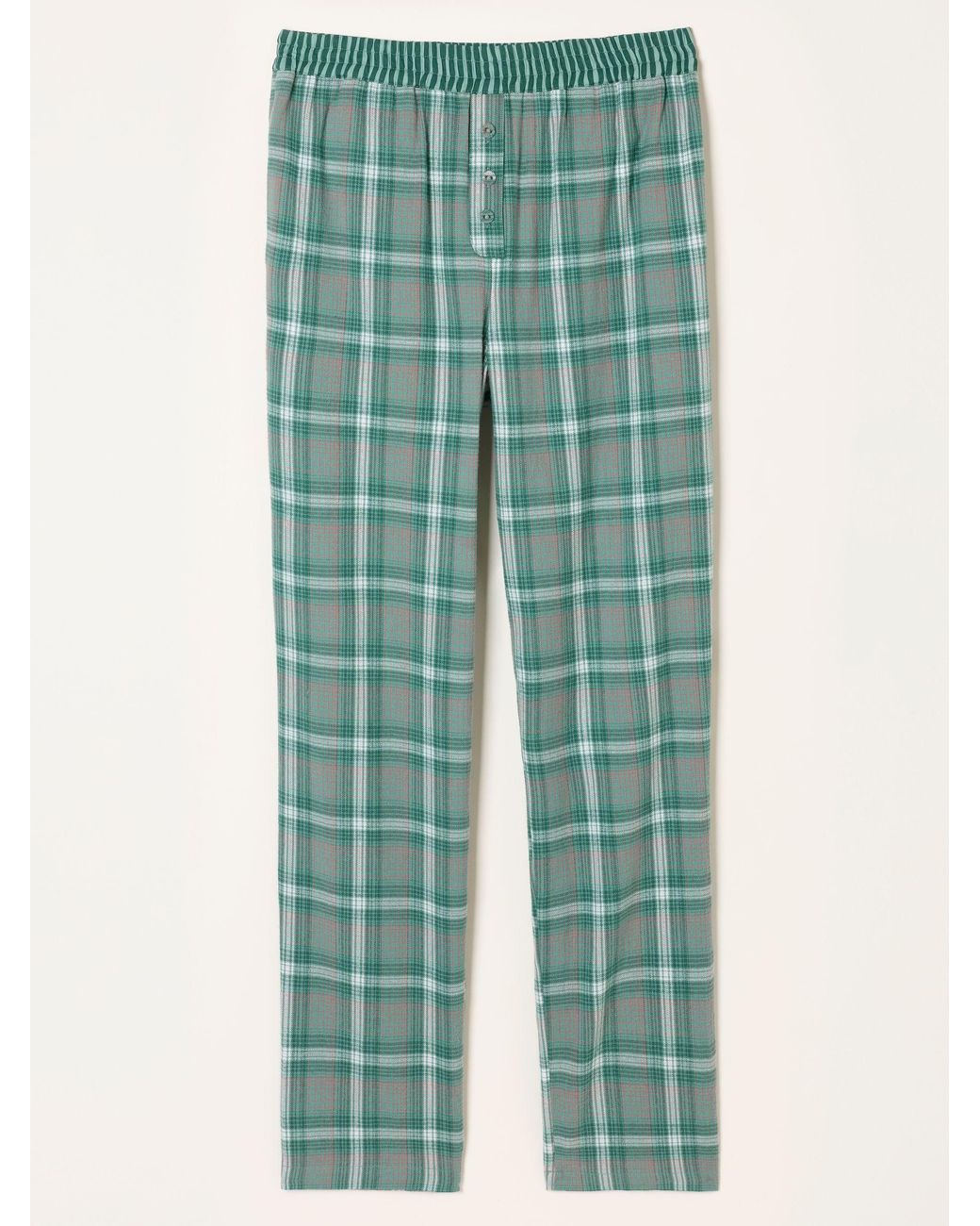 FatFace Green Ruby Check Relaxed Pyjama Bottoms