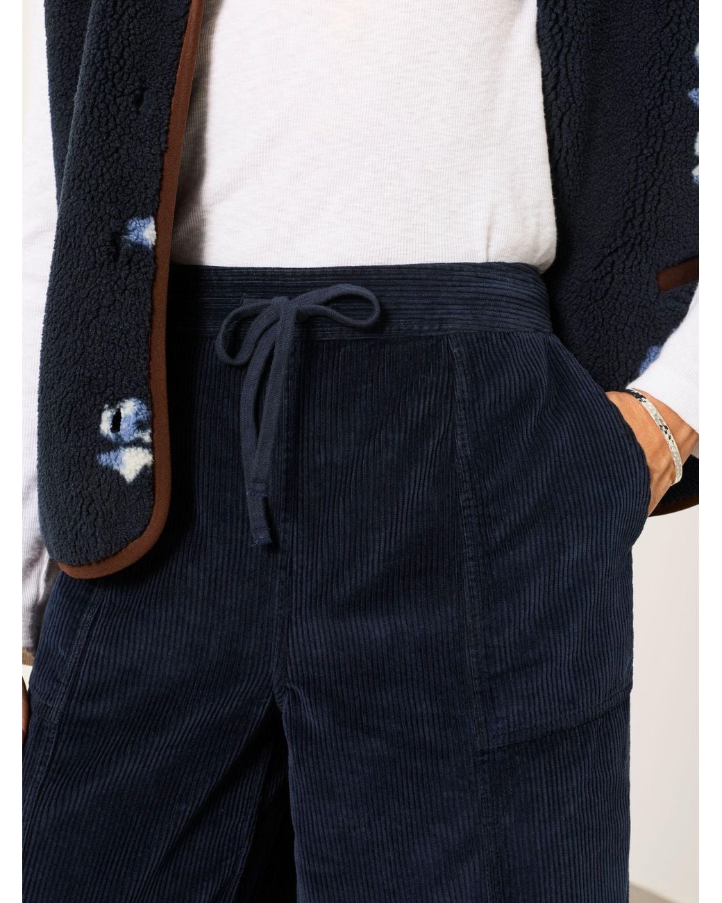 FatFace Blue Alev Tapered Cord Trousers