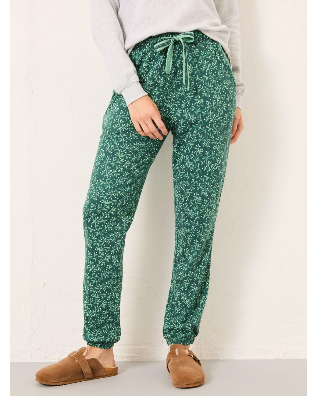FatFace Green Cora Pyjama Bottoms