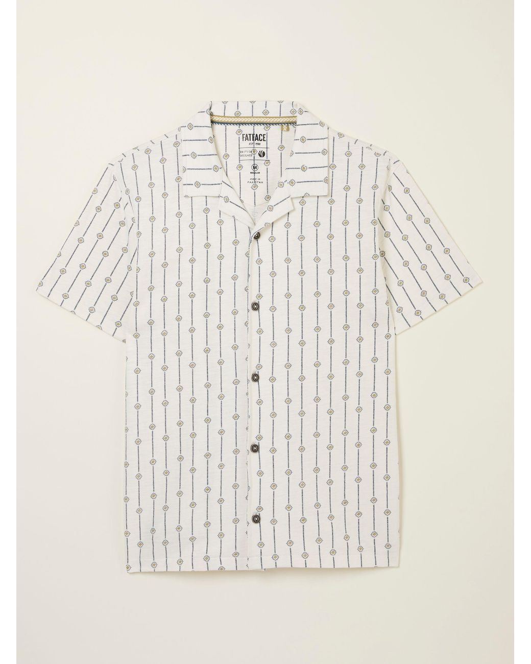 FatFace Natural Truro Short Sleeve Jersey Shirt for men