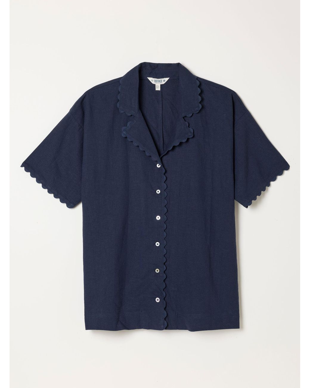 FatFace Blue Fatface Kara Linen Shirt