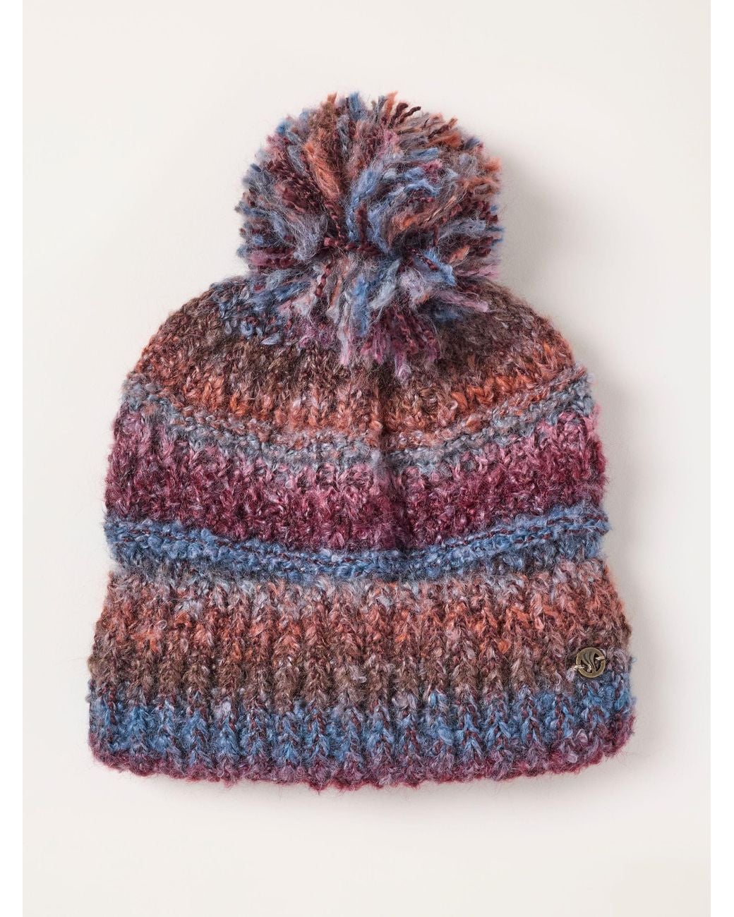 FatFace Blue Fatface Spacedye Bobble Hat