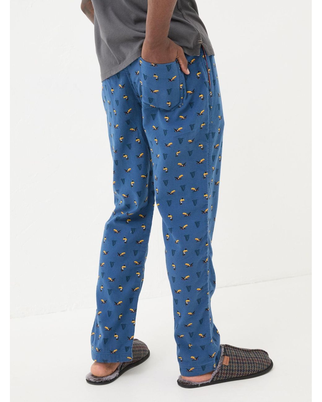 FatFace Blue Guinness Print Pyjama Bottoms for men