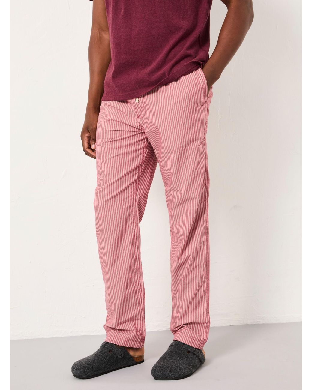 FatFace Pink Seil Stripe Pyjama Bottoms for men
