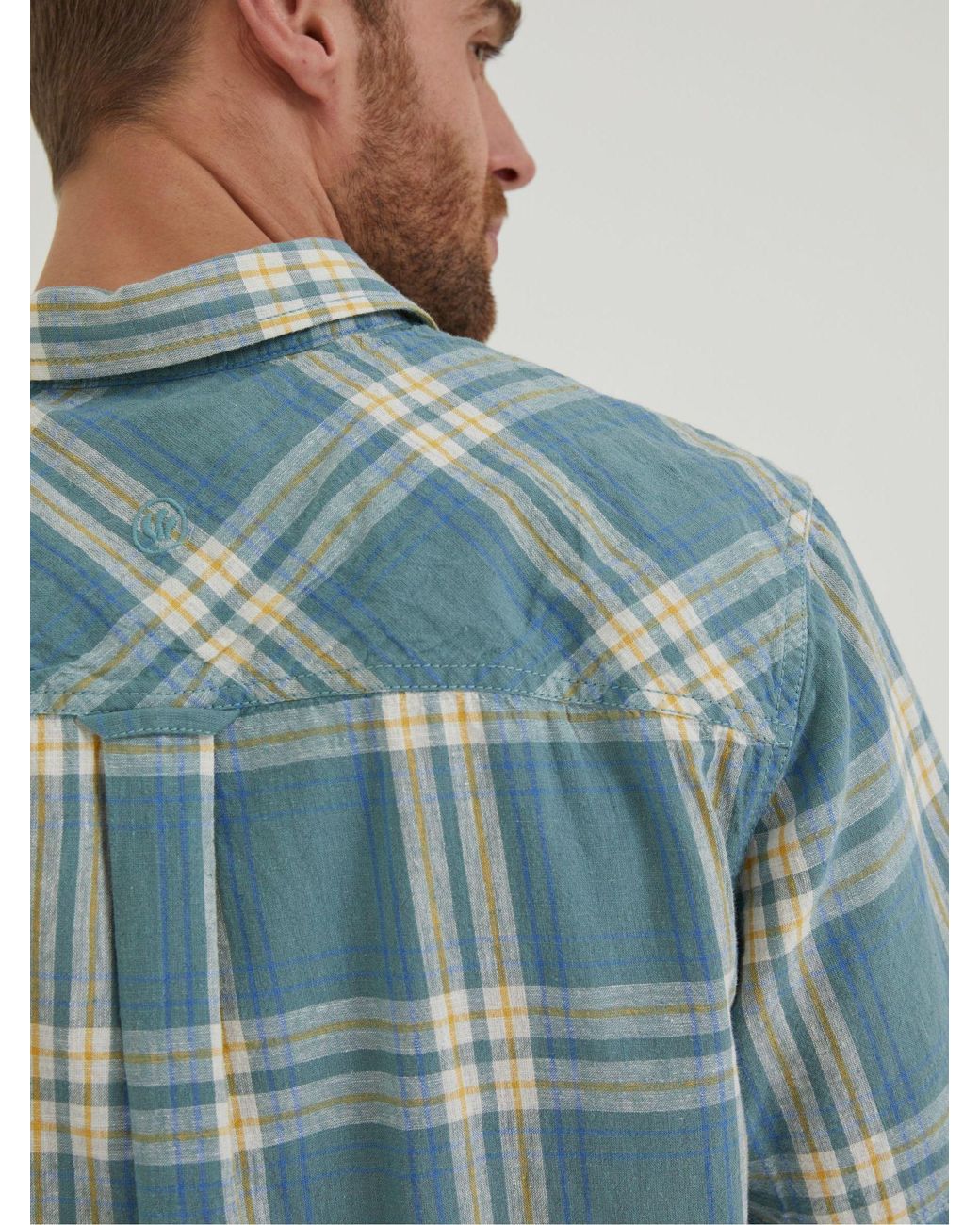 FatFace Blue Braddock Check Shirt for men