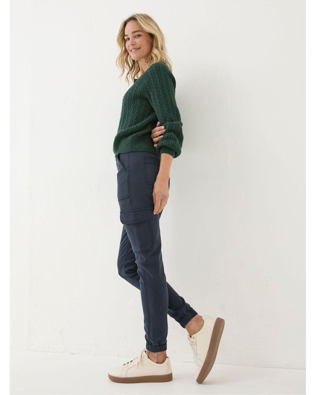 FatFace Blue Hythe Cargo Trousers